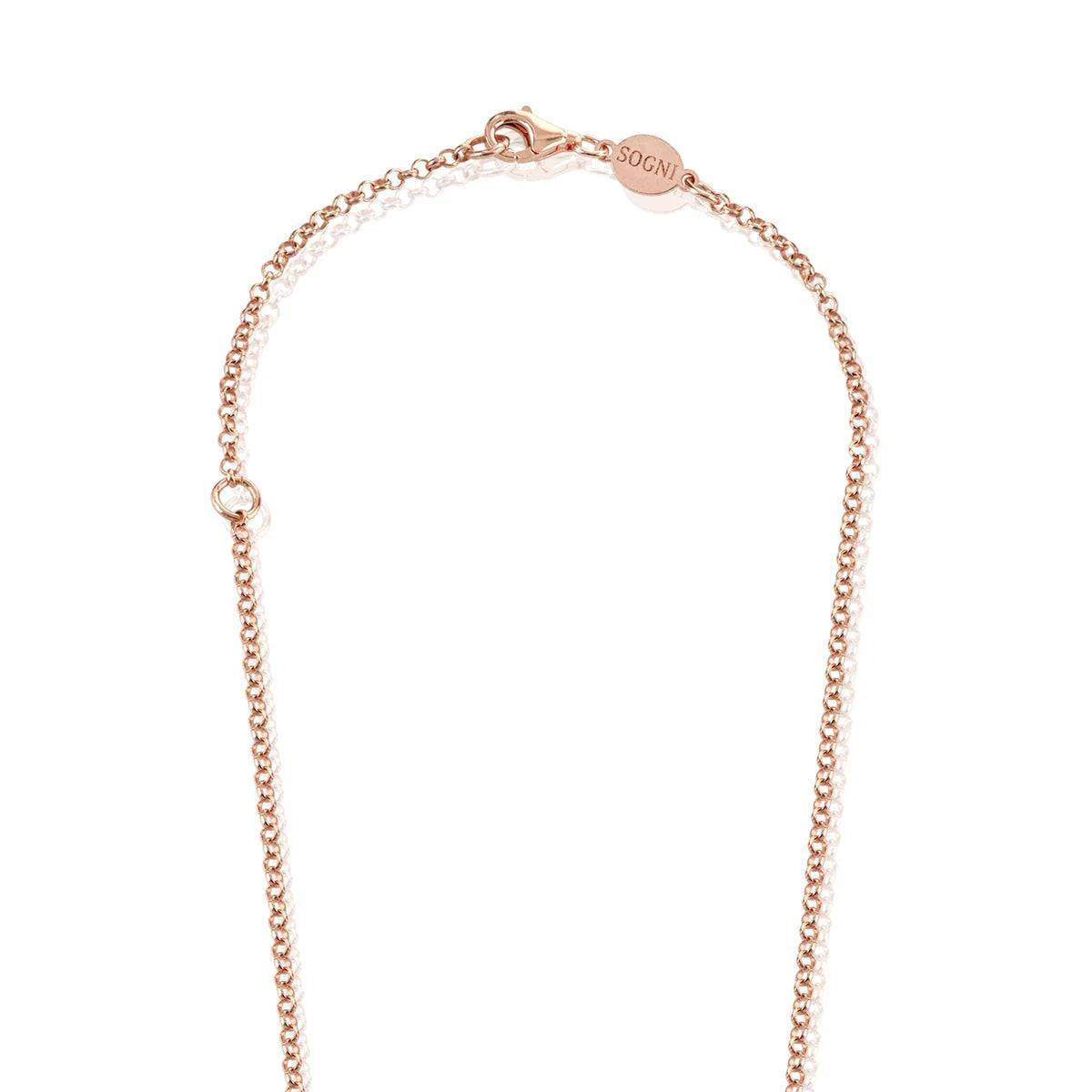 Collana Donna Sogni Argento Rosè 925 Fiore Petali Zirconi Viola CL101RRS